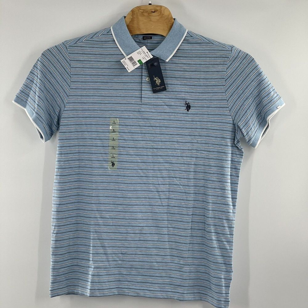 NWT U.S. POLO ASSN SINCE 1890 polo style Shirts‎ Blue Sz L MSRP $48